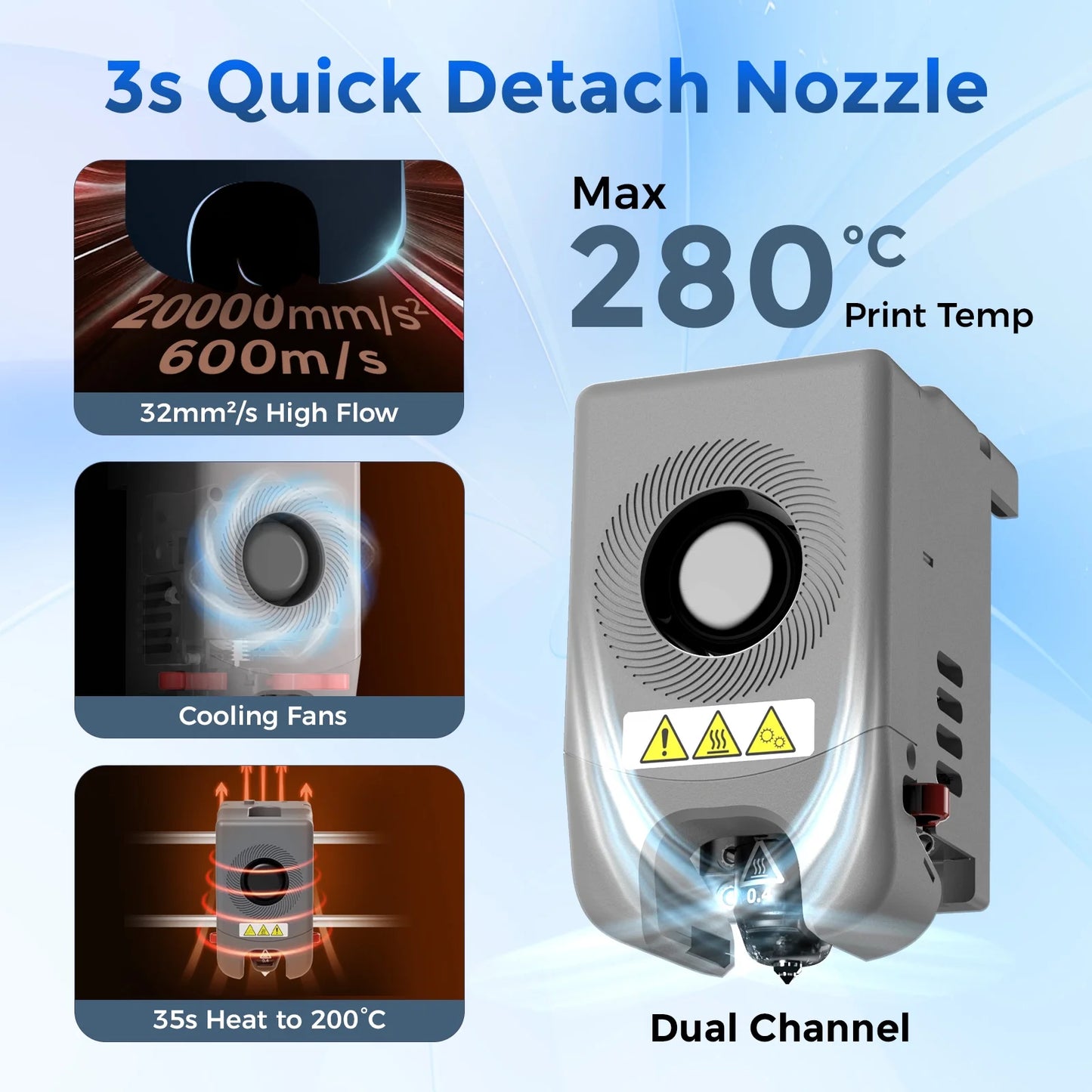 Adventurer 5M 3D Printer, Fully Auto Leveling & 600Mm/S High Speed Printing, Black